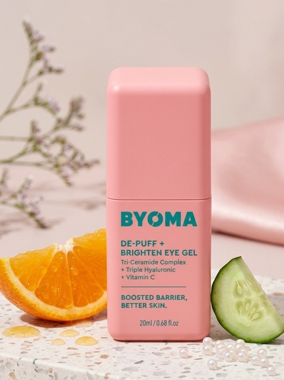 BYOMA De-Puff + Brighten Eye Gel Tri-Ceramide Complex 20mL - NEW